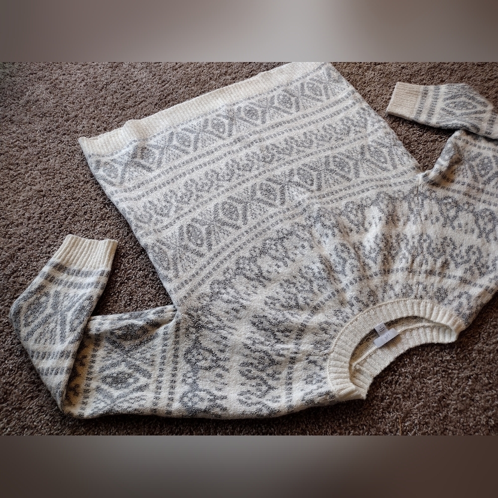 J. Jill Classic Fair Isle Nordic Cotton Blend Knit Sweater Medium NWOT - Picture 3 of 14